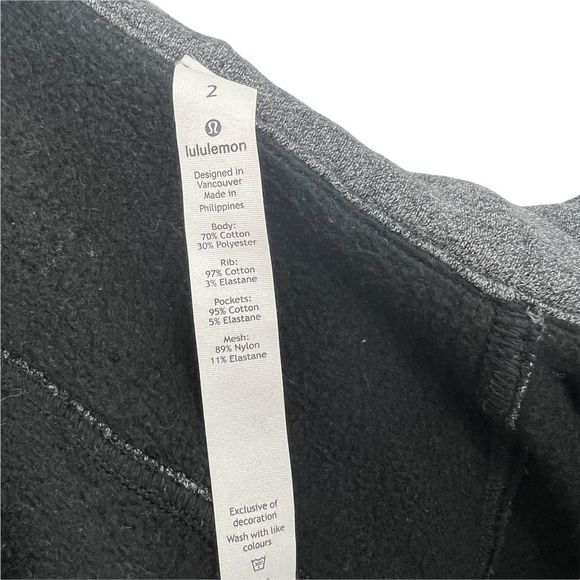 Lululemon Scuba Full-Zip Hoodie in Heathered Speckled Black Size 2 - Picture 14 of 15